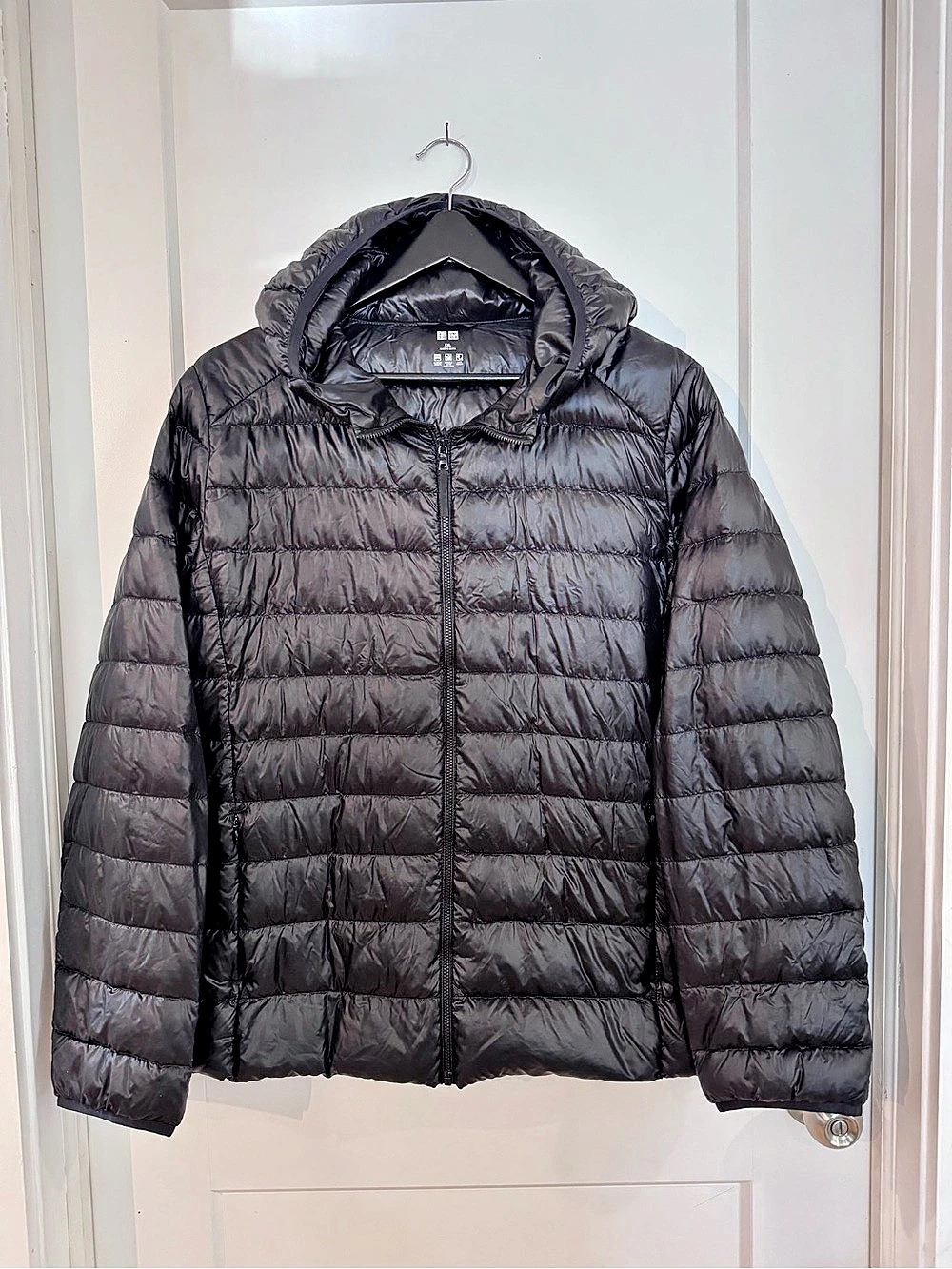 Uniqlo Ultra Light Down Hooded Jacket Black - Size XXL